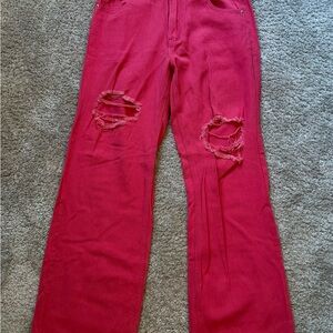 Tiger Mist Pink Flare Jeans